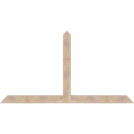 Ekena Millwork Portland Smooth Timber Gable Bracket, Douglas Fir, 96"W x 52"H x 3 1/2"D x 5 1/2"F, 13/12 Pitch GBW096X52X0406POR00SDF